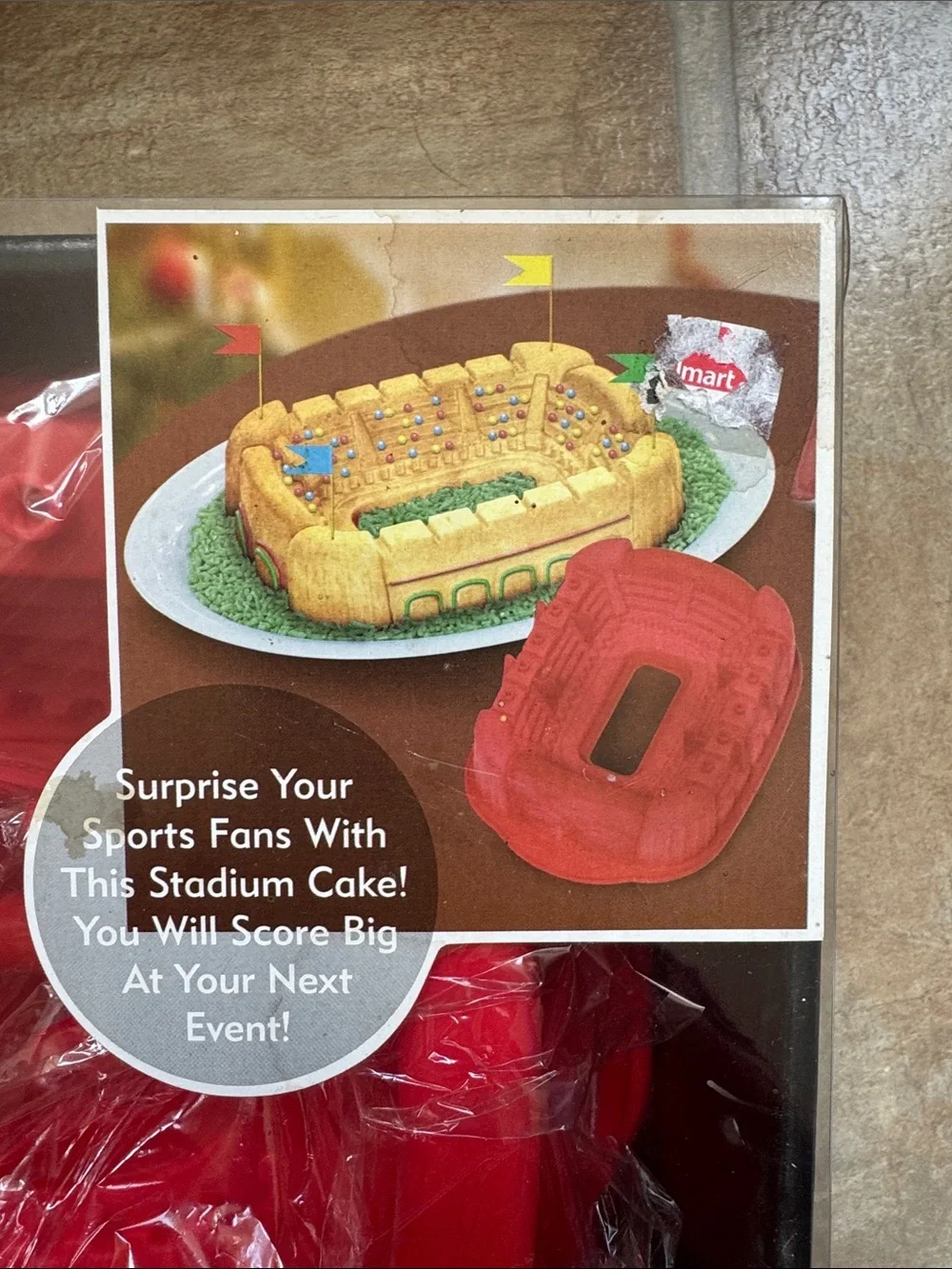 NEW Football Sports Stadium Cake Making Set - silicone pan, frosting tube & tips